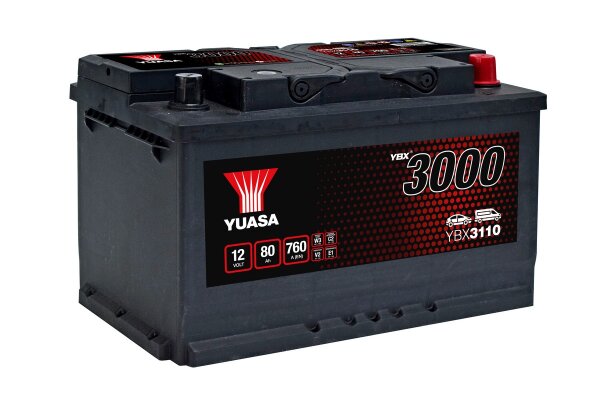 YUASA YBX3110 Starterbatterie 12 V 80 Ah 720 A (EN)