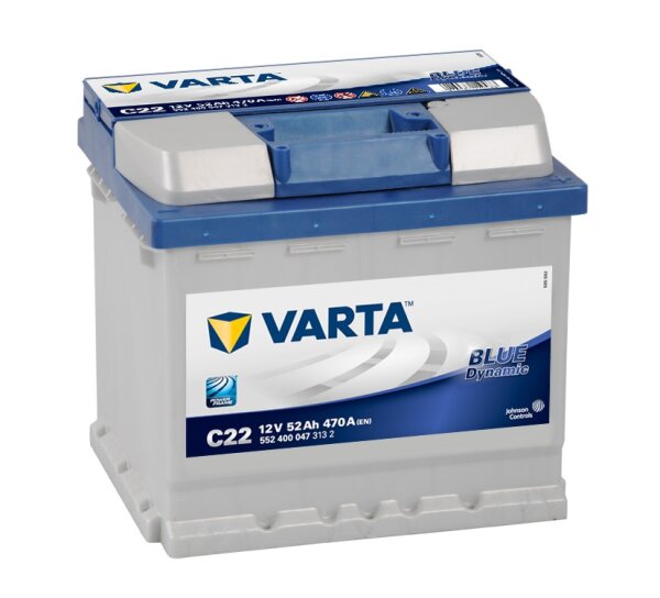 Varta C22 - Autobatterie Blue Dynamic 12V / 52Ah / 470A